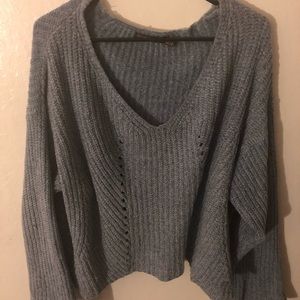 Chenille cropped sweater